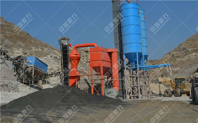 節(jié)能環(huán)保砂石生產(chǎn)線-除塵器工作現(xiàn)場